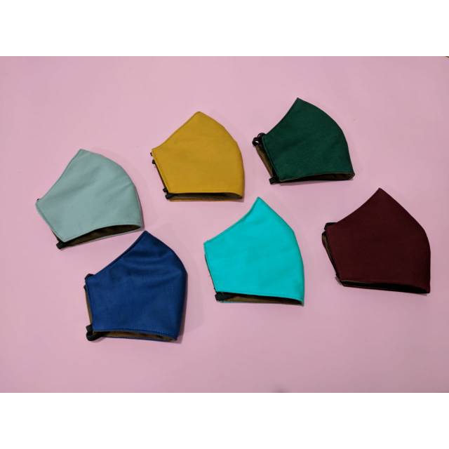 Masker Kain 3 Lapis (3 Ply) Polos