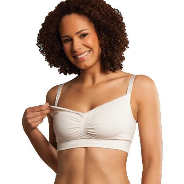 Carriwell Seamless Organic Nursing Bra Natural White S M