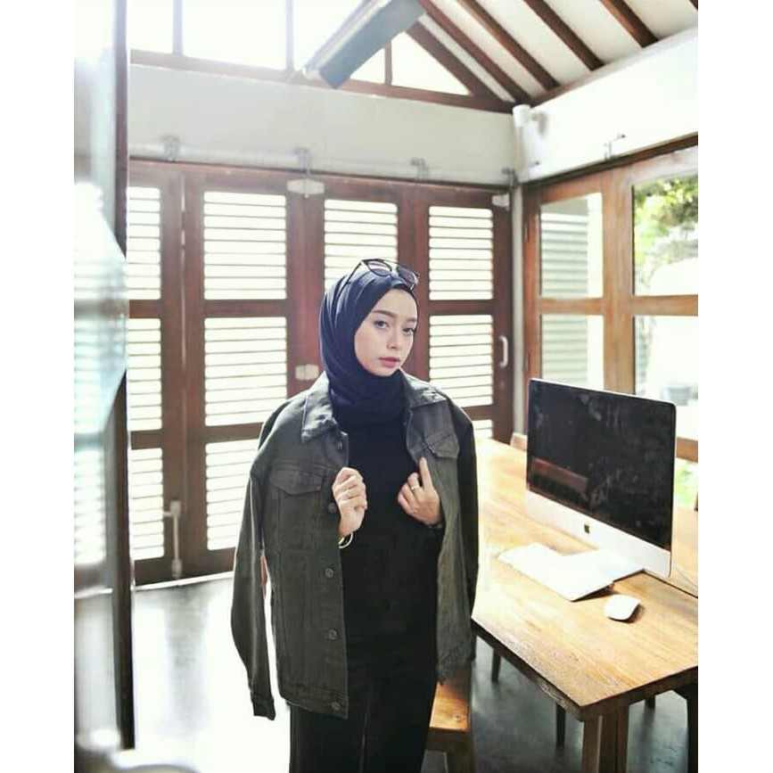 [Jaket oversize army RO] jaket wanita jeans army