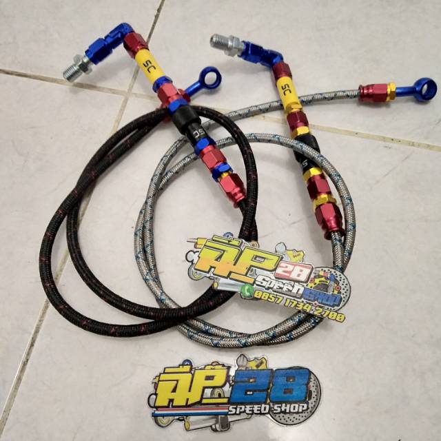 SLANG REM DEPAN SERAT UNIVERSAL MODEL PSI PANJANG 90 CM SELANG REM DEPAN BY SC MODEL PSI UNIVERSAL