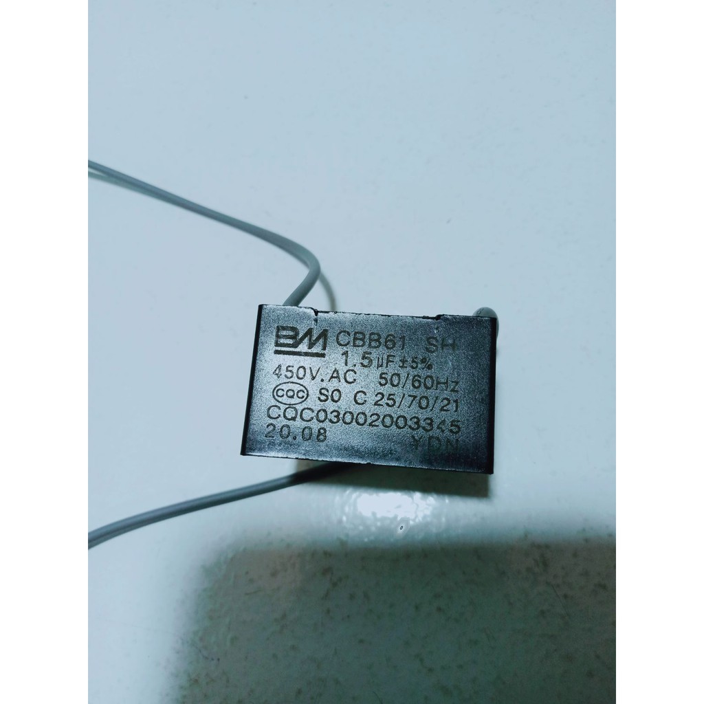 Kapasitor Kipas Angin 1.5 Mikro Kapasitor Kipas Angin 1.5uf