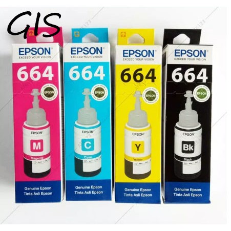 Tinta EPSON 664 Original Ink Bottle Refill Printer L120 L360 L1300 ORI - Black