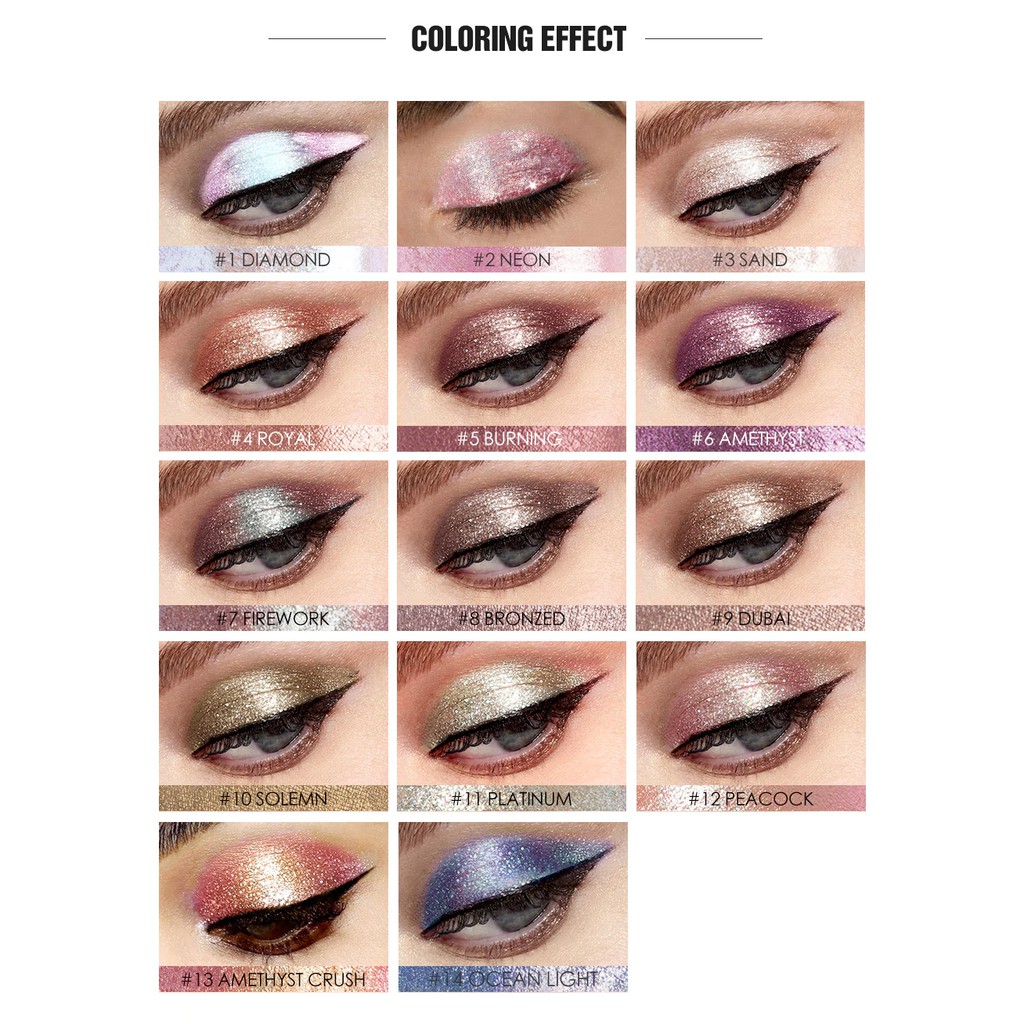 (READY &amp; ORI!) Focallure Glitter &amp; Liquid EyeShadow Multi Color Water Eyeshadow Pigments FA56 FA 56 cair