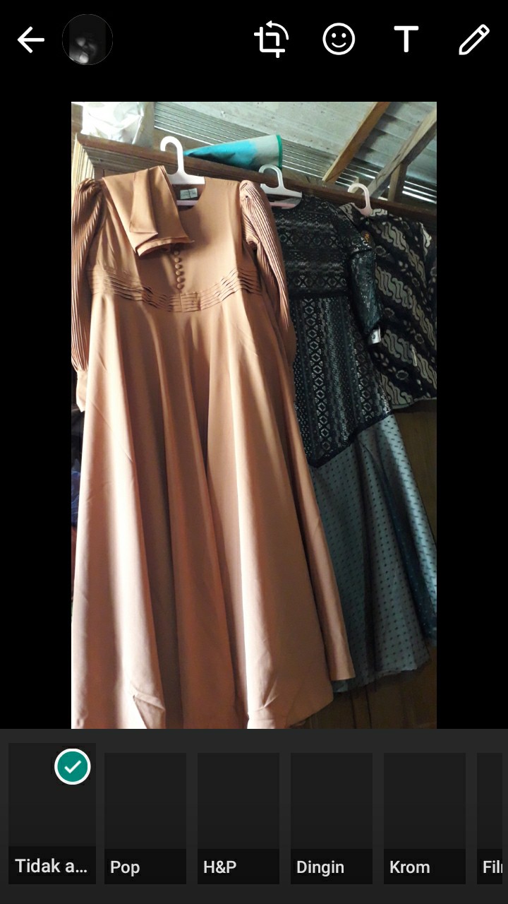 Gamis Couple-gamis Brukat Lace Maxmara Tile Doti - Kemeja Batik Pria