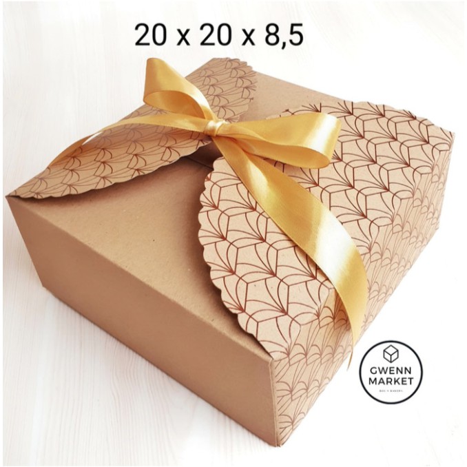 

Dus kue per 5pcs ruffle 20x8,5 motif timbul 3D dus hadiah box roti dus cake box