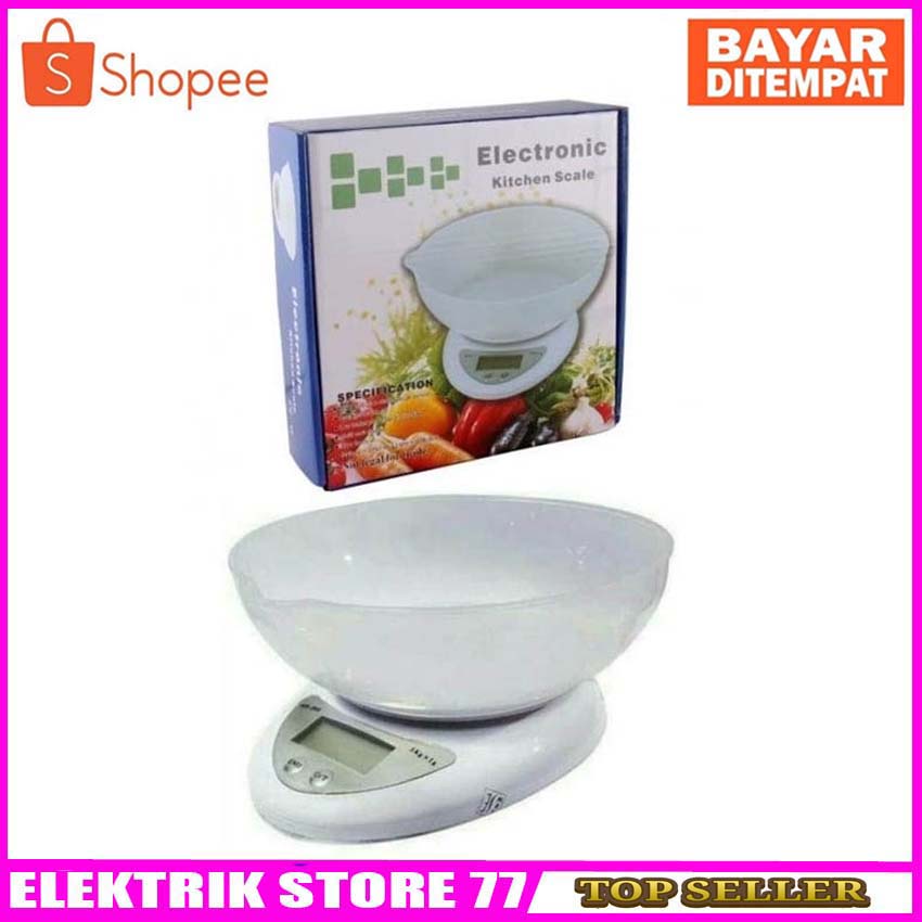 Timbangan Dapur Digital Mangkok / Timbangan Kue Mangkuk Electronic Kitchen Scale TD-05 5kg x 1gram 4