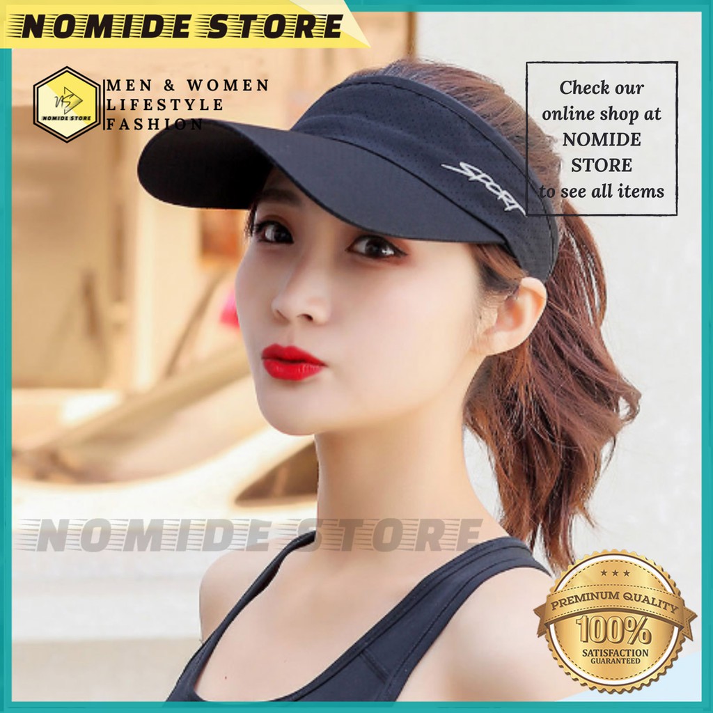 SPORT Topi Golf Senam Wanita Bahan Cotton Style Korea Topi Olahraga Tenis Fitness Sepeda Anti UV ZE
