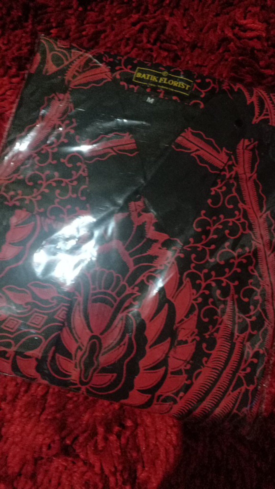 Peksi Abrit Kemeja Batik Pria Full Furing Katun Sragenan