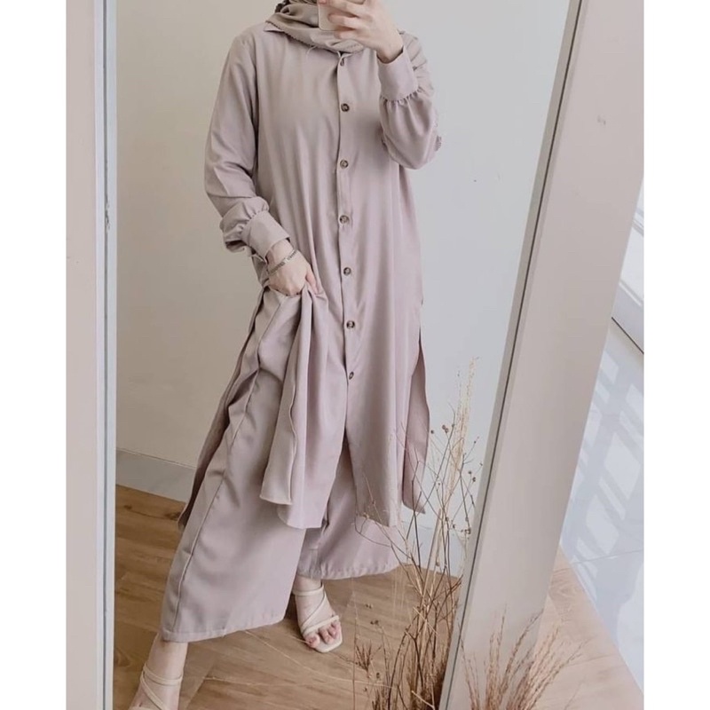 (DBY) ONE SET TUNIK ESSELA DAILY BUSUI WANITA TUNIK SET MOSCREPE