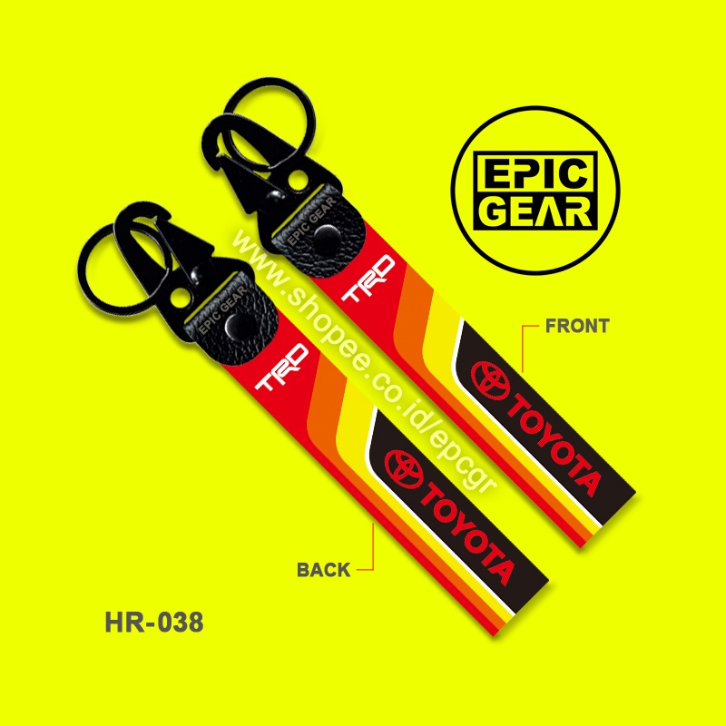 HIGH QUALITY GANTUNGAN KUNCI TRD TOYOTA RACING DEVELOPMENT PREMIUM STRAP KEY CHAIN LANYARD KEYCHAIN 