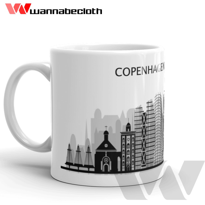 Gelas Copenhagen Denmark Mug Copenhagen Denmark Souvenir Europe Copenhagen Denmark Mug World City