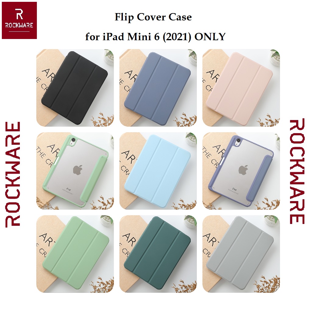 AKN88 - ROCKWARE RW-TS006 Flip Cover Case for iPad Mini 6 2021