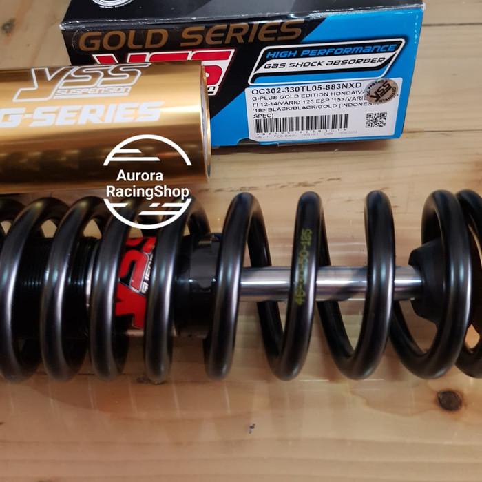 SHOCK YSS G PLUS GOLD SERIES 330 MM VARIO 125 & VARIO 150 BLACK GOLD