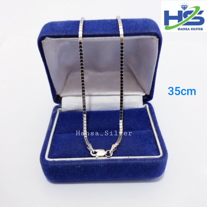 Kalung Perak Anak Silver Asli 925 Lapis Emas Putih Milano - Perak Asli 925 Anti Karat