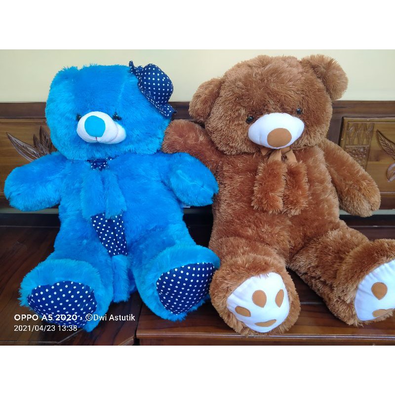 BONEKA TEDDY BEAR TOPI SYAL 1 METER / BONEKA BERUANG TERMURAH TERLARIS / BONEKA JUMBO SATU METER