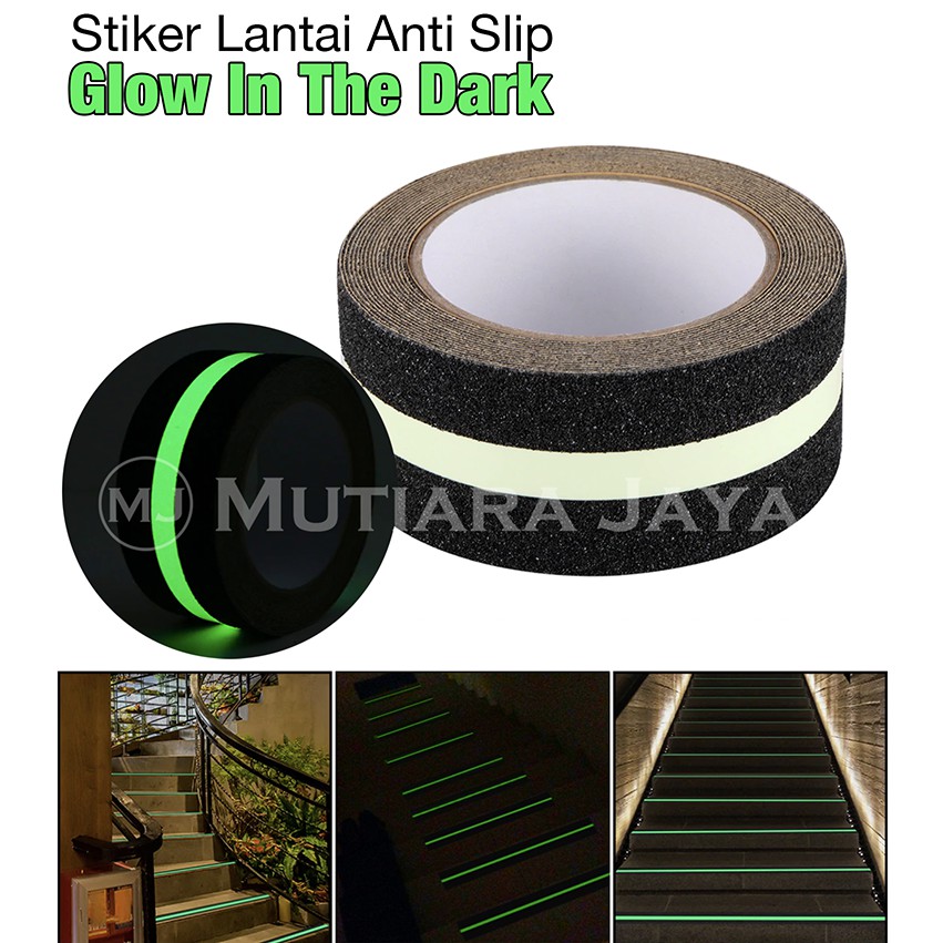 

Lakban Fosfor lantai Anti slip Tangga Glow in the dark Safety Walk