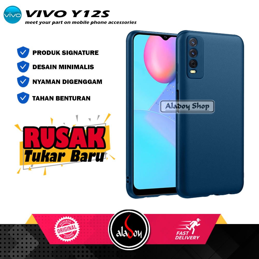 Case VIVO Y12S Ultrathin Macaron Softcase