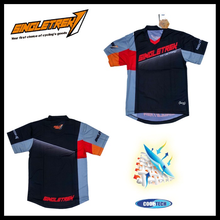 Jersey Sepeda Singletrek1 Bahan Cooltech Neutron Roost