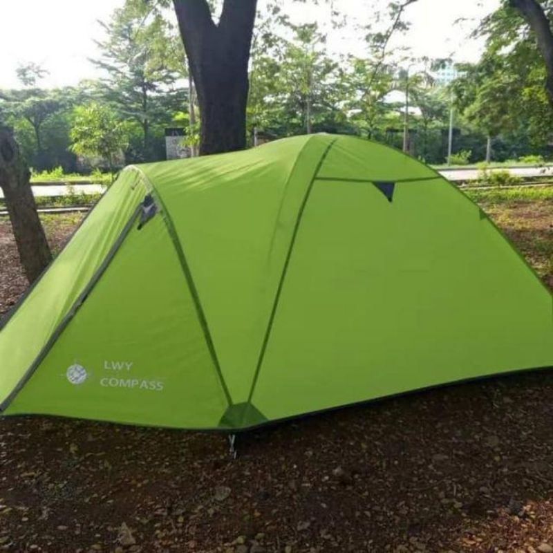 Tenda Dobel Layer Alas Terpal Murah /Compass Tenda Camping Untuk 4-5 Orang waterproof outdoor