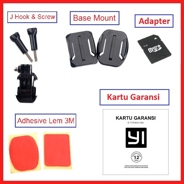( 16 in 1) Paket Hemat Action Camera Xiaomi Yi Baru Bergaransi-4