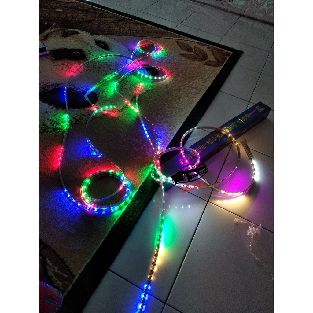 LAMPU LED STRIP SELANG WARNA WARNI 3528 2835 220V + ADAPTOR 10M METER 5050 OUTDOOR RGB LAMPU TIKTOK