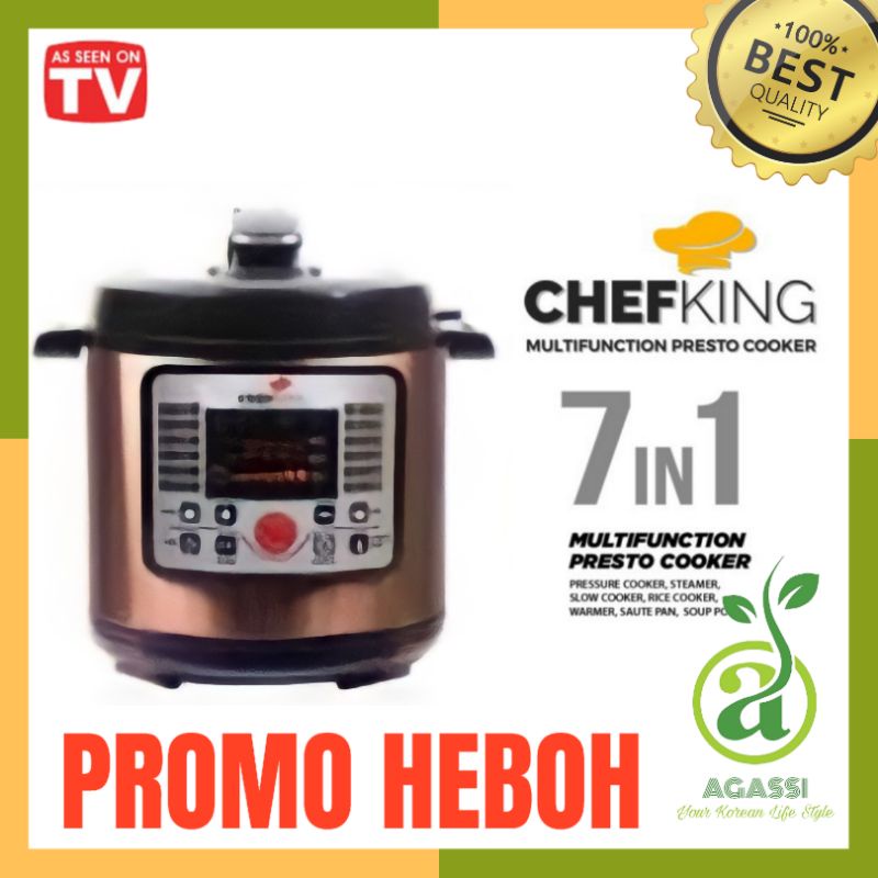 CHEFKING RICECOOKER DIGITAL PRESSURE COOKER PRESTO ALAT MASAK MULTI FUNGSI