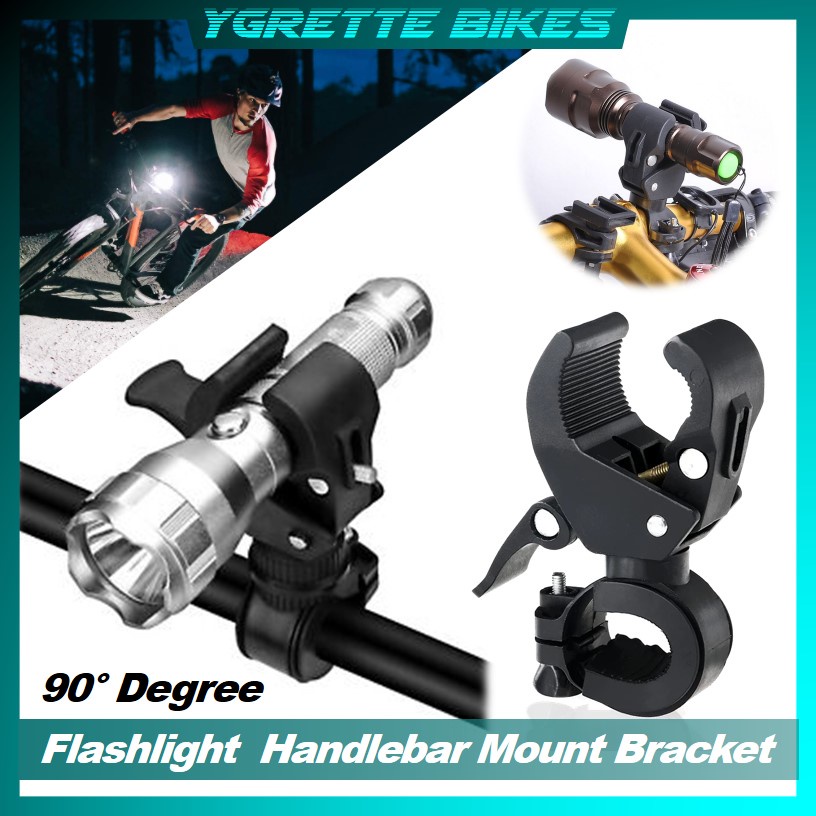 YGRETTE - Bike Bracket Quick Release Mount Holder for Flashlight SENTER HOLDER STANG SEPEDA BRAKET HANDLEBAR