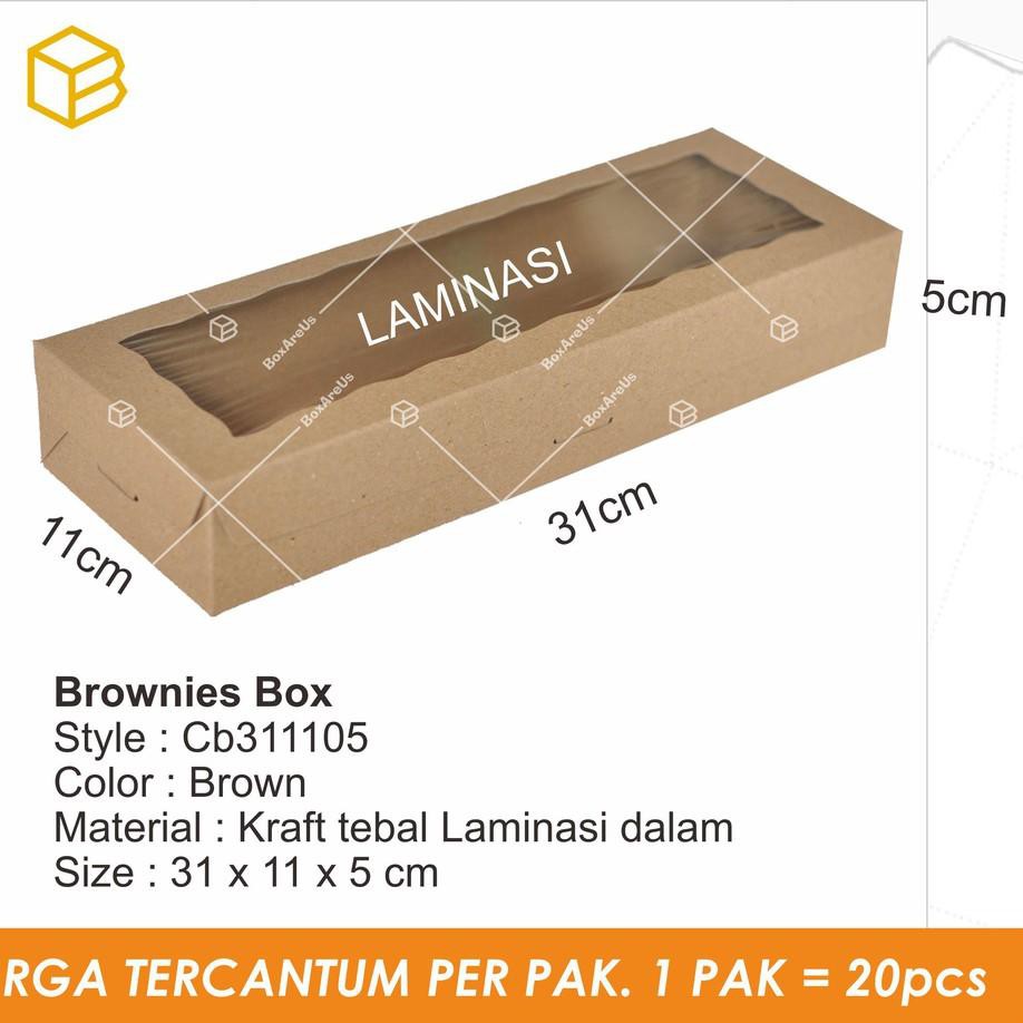

Best Produk Brownies box, Cake box, Dus kue, Kotak souvenir, Packaging - CB (20pcs) QWC