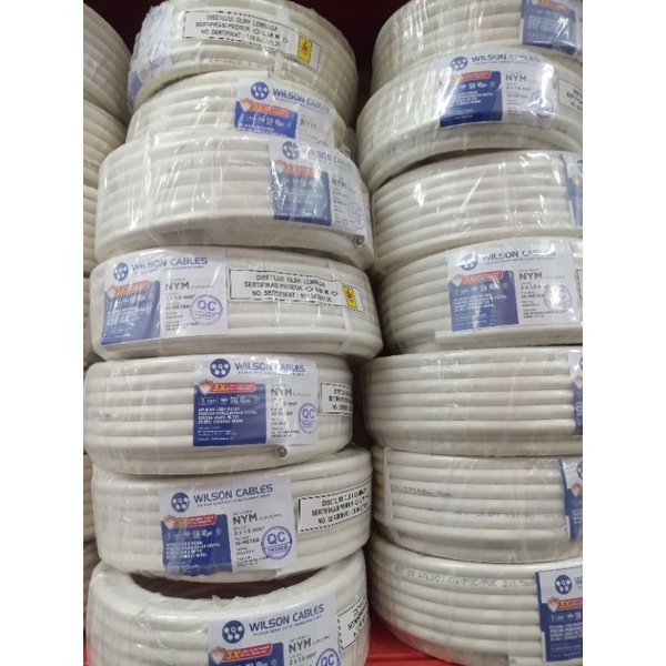 Kabel wilson nym Listrik 2x1,5 mm KAWAT Tembaga Murni kawat 2 tembaga kawat (10 meter)