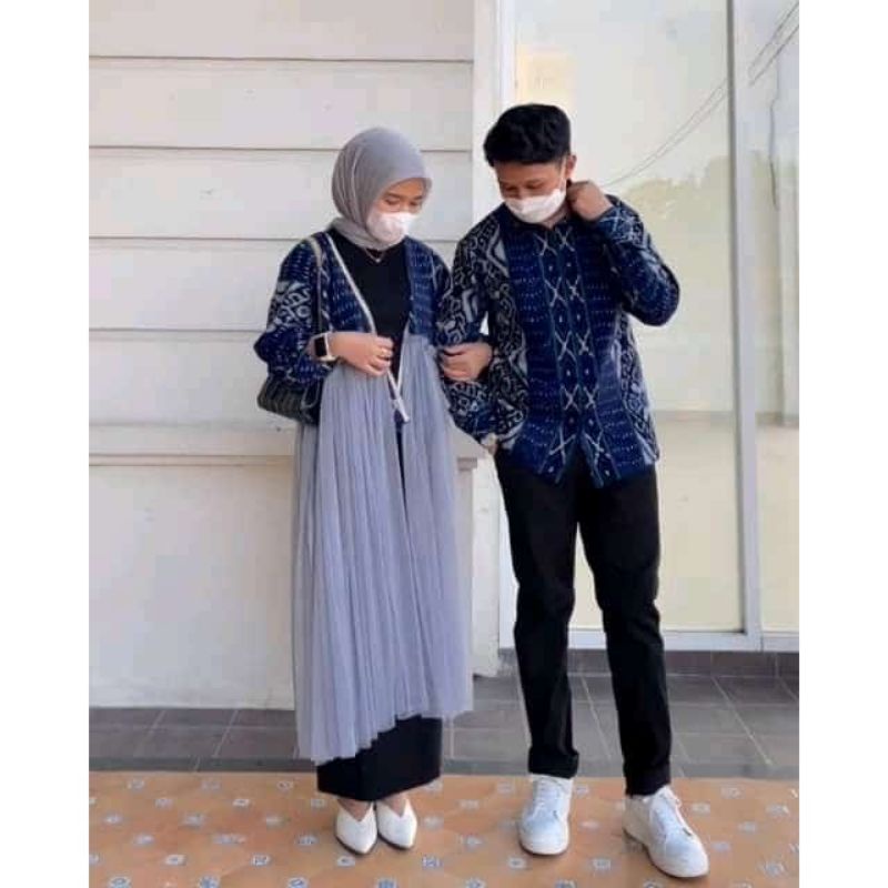 baju tenun couple  - set couple tenun - couple tenun - couple etnik - Baju tenun - baju etnik - oute
