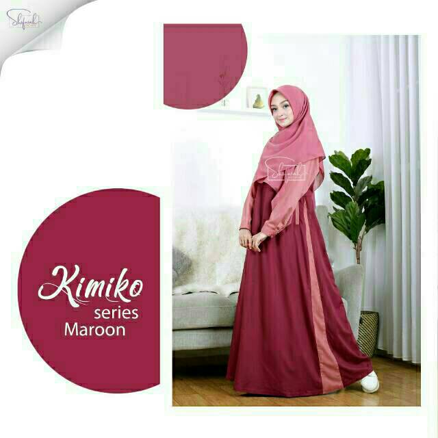 SHOFWAH KIMIKO DRESS Gamis Syari Busui Casual Daily Bahan Cotton Phoebe Import Halus Adem Nyaman Ori