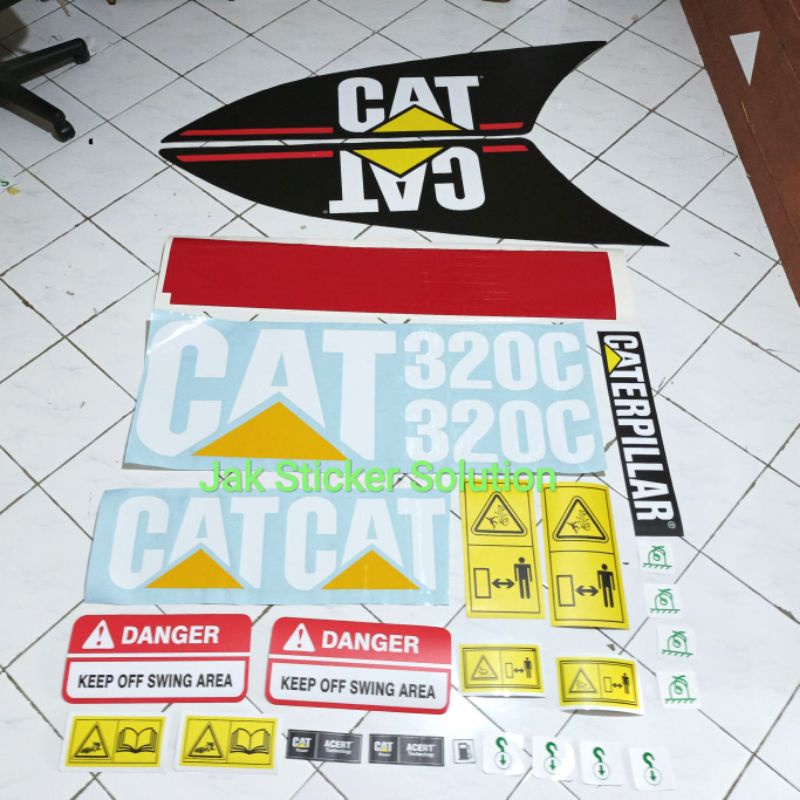 

Stiker Excavator Cat 320C Sticker Alat Berat