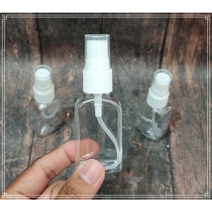 botol bening antis 30ml / 30ml tutup SPRAY