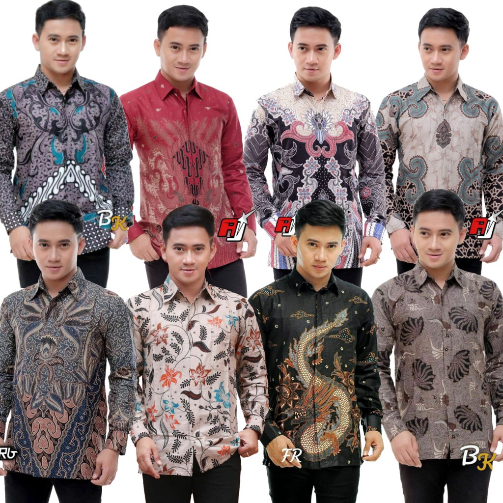 BAJU BATIK JUMBO | KEMEJA BATIK PRIA. ATASAN PRIA  EXCLUSIVE SIZE LENGKAP M L XL XXL 3XL 4XL