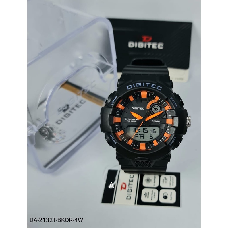 JAM TANGAN PRIA DIGITEC ORIGINAL DA-2132T RUBBER DOUBLE TIME - DIAMETER 5,3 CM