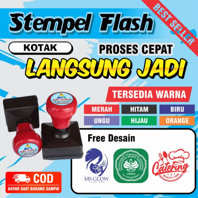 

STEMPEL FLASH / STEMPEL KOTAK / STEMPEL WARNA / STEMPEL CUSTOM / STEMPEL LANGSUNG JADI