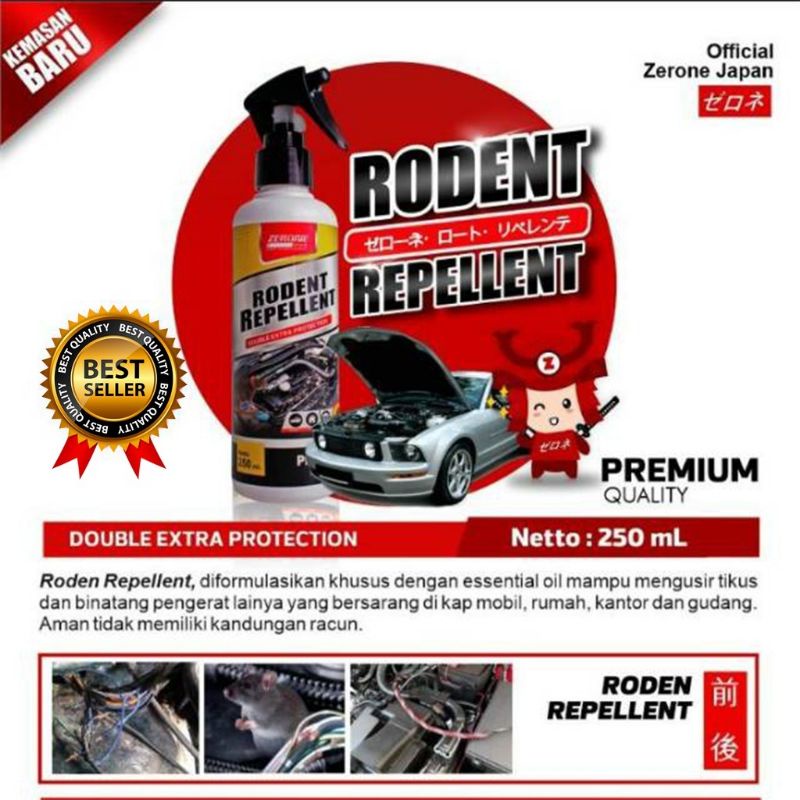 ZERONE RODENT RAPPELENT OBAT PENGUSIR TIKUS PADA MESIN MOBIL ,RUMAH, GUDANG MURAH BERKUALITAS SUPER