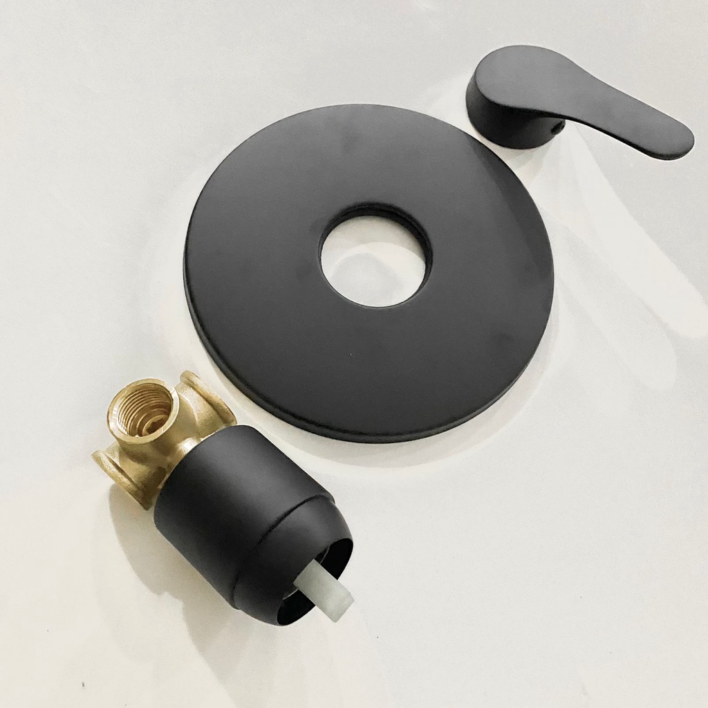 Stop Kran Shower Tanam Mixer Panas Dingin Hitam 107B - Keran air Shower Brass model Tanam Hot Cold Black