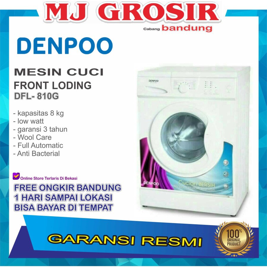 Mesin Cuci Front Loading Denpoo DFL 810G - Kapasitas 8KG