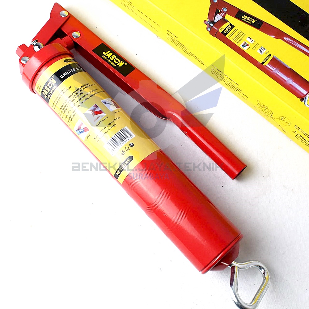 JASON Grease Gun Merah 500CC / Pompa Gemuk Tangan 500CC / Alat Penghisap Oli