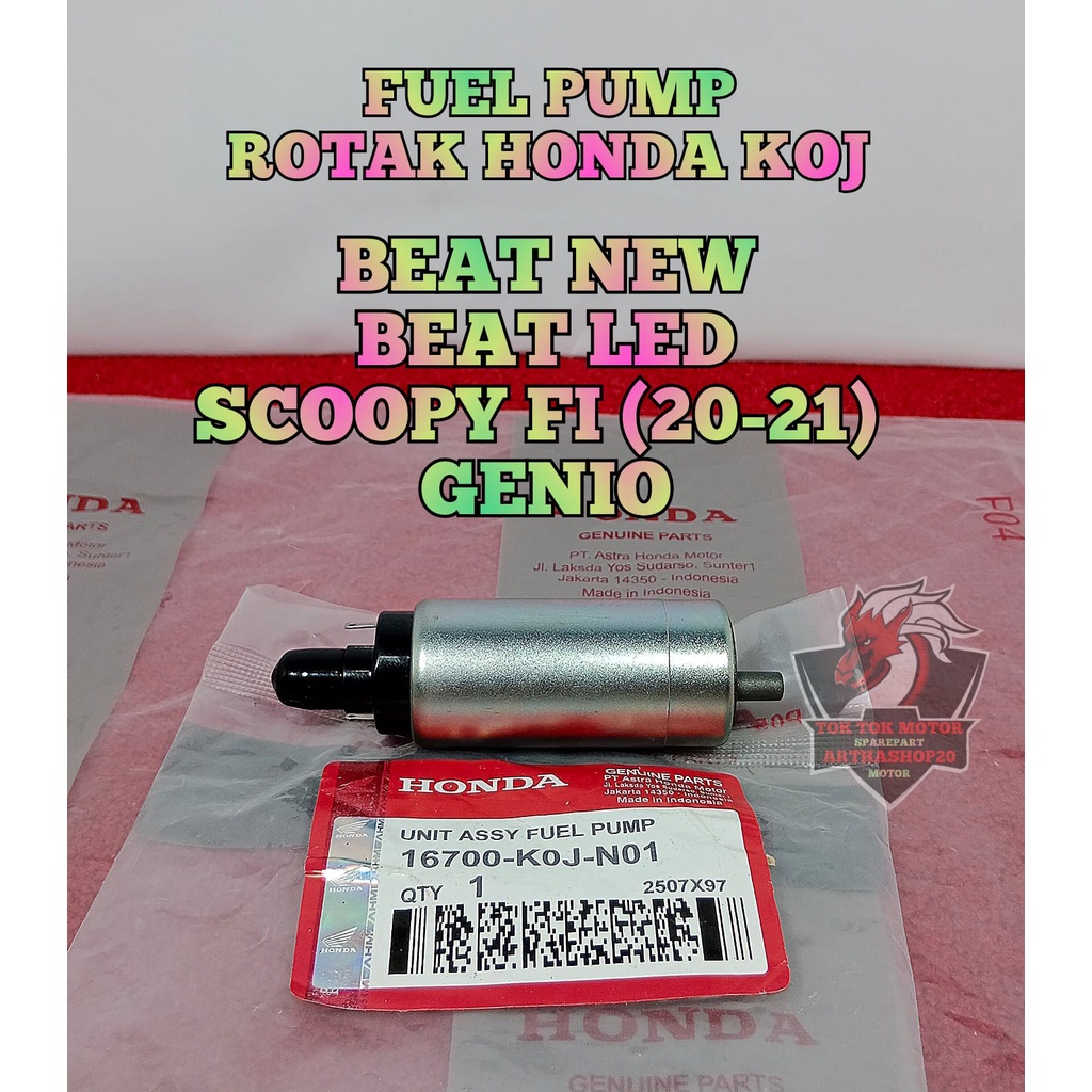 ROTAK FUEL PUMP KUALITAS ASLI ORIGINAL AHM HONDA BEAT NEW , BEAT LED , GENIO , SCOOPY FI THN 2020-20