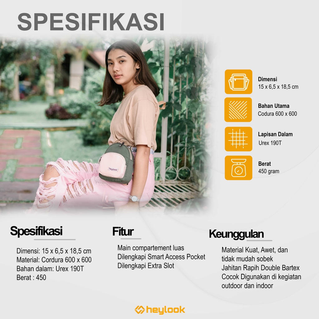 Tas Punggung Mini Wanita Tas Ransel Kekinian Backpack Kecil Ransel Korean Style Tas Kasual Keren Multifungsi Bisa Selempang Slingbag Bahu