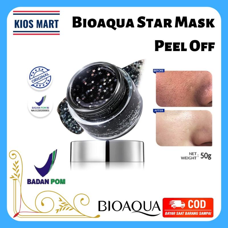 Bioaqua Star Mask Peel Off Mask Remove Blackhead Brightening Mask Shrink Pores 50g