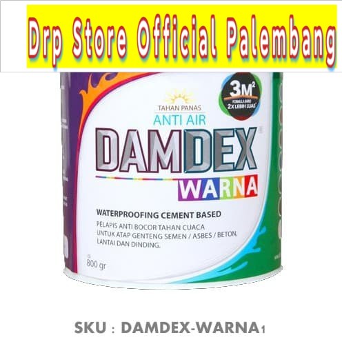 Cat DAMDEX WARNA 0.8kg HITAM GREY WATERPROOFING KOLAM IKAN RENANG DLL