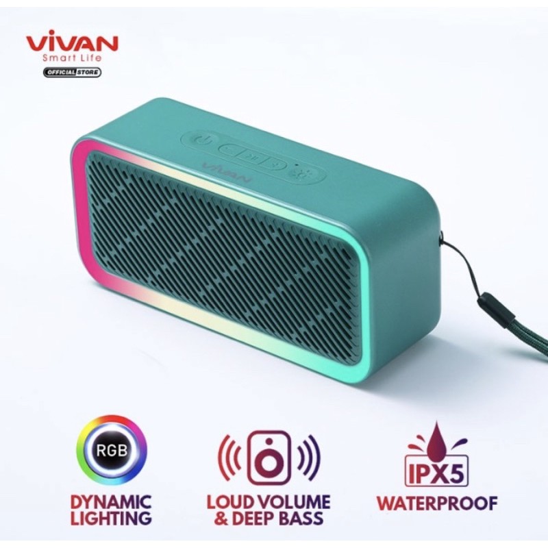 Speaker Vivan VS6 - Original Speker Spiker Aktif LED Original Musik Music Lagu Mp3 Bluetooth