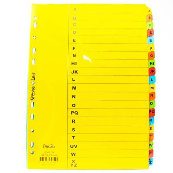 

Pembatas file A4 A-Z /divider Bantex 20 pages murah