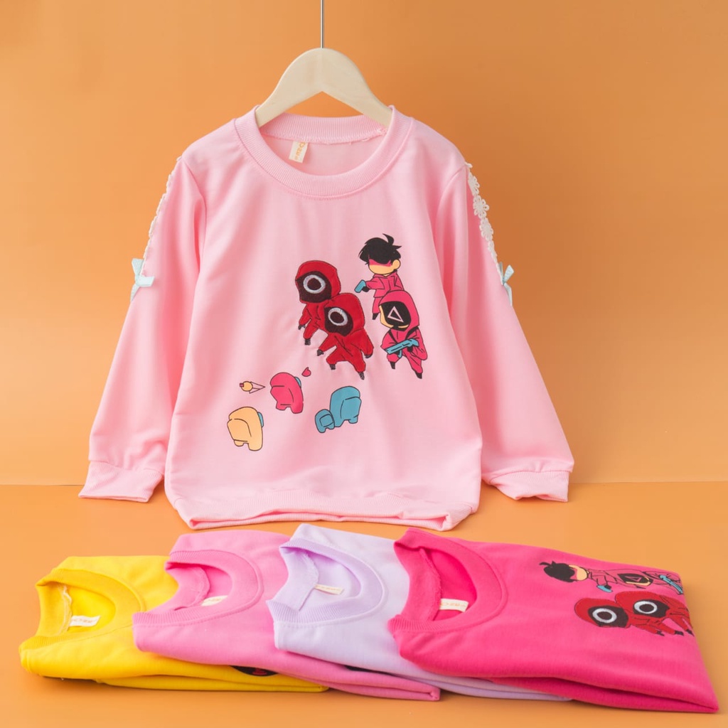 Sweater Import Anak Perempuan Usia 5 - 12 Tahun | Baju Switer Cewek Umur 5-12th Original Import 100%