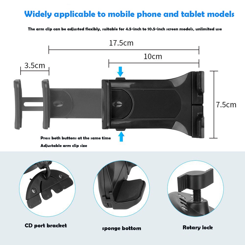 Holder Handphone / Tablet / PC Universal Untuk CD Player Mobil