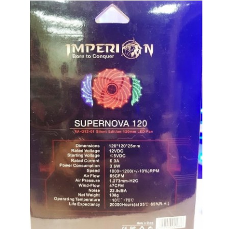 IMPERION LED FAN CASING SUPERNOVA 120 SILENT EDITION 120 MM