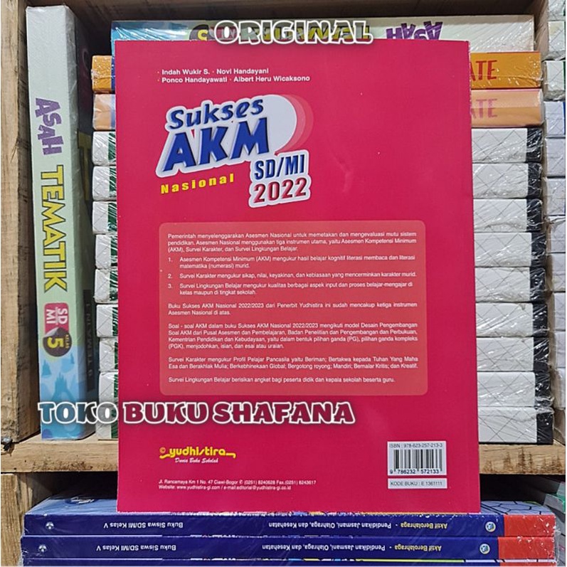 ORIGINAL!!! BUKU SUKSES AKM NASIONAL SD/MI 2022 YUDHISTIRA + KUNCI JAWABAN BEST SELLER